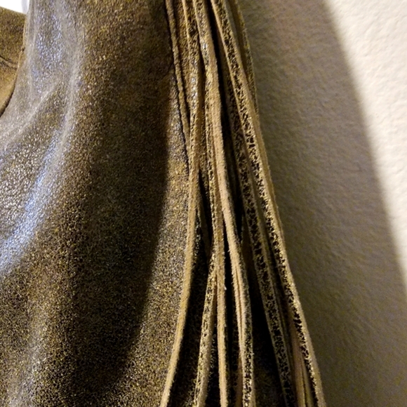 PASION ARGENTINA Dist. Olive Brn Tassel Satchel LG. Handbag - Picture 10 of 11